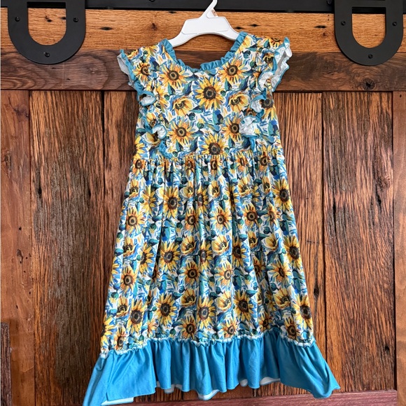 Sunflower Delight Kids Dress - Picture 2 of 7
